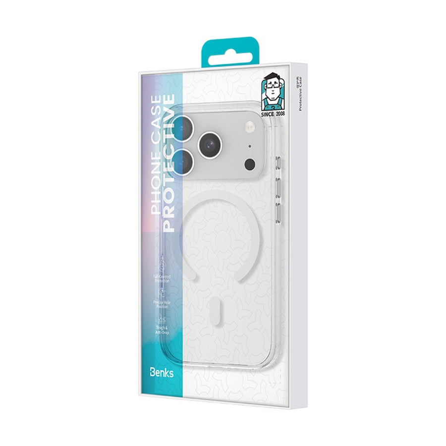 BENKS For iPhone 17 Pro Magnetic Case TPU PC Clear Phone Cover Compatible with MagSafe