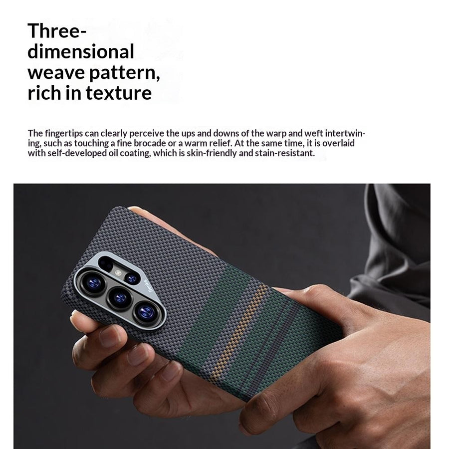BENKS C1 For Samsung Galaxy S26 Ultra Magnetic Case Aramid Fiber Aurora Flow Woven Phone Cover