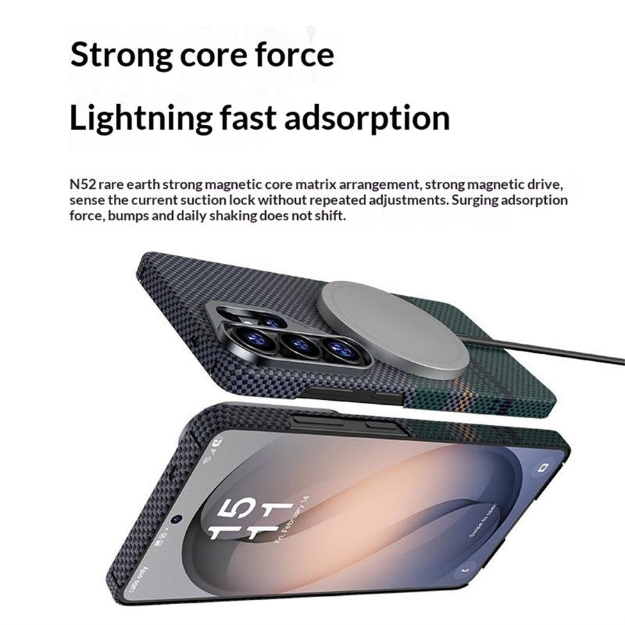 BENKS C1 For Samsung Galaxy S26 Ultra Magnetic Case Aramid Fiber Aurora Flow Woven Phone Cover