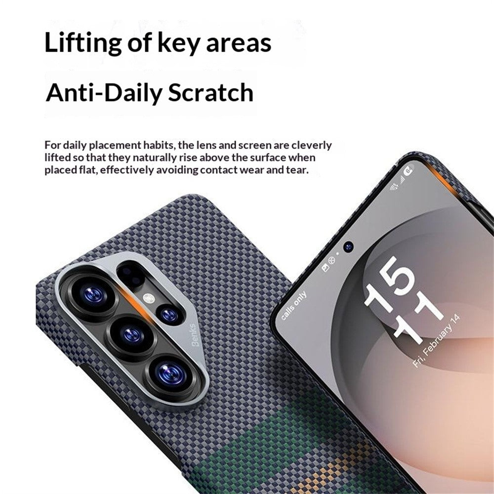 BENKS C1 For Samsung Galaxy S26 Ultra Magnetic Case Aramid Fiber Aurora Flow Woven Phone Cover