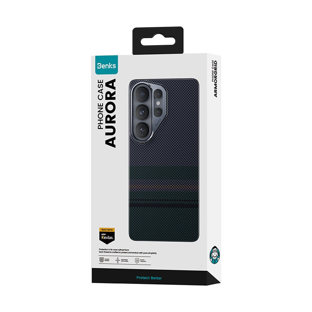 BENKS C1 For Samsung Galaxy S26 Ultra Magnetic Case Aramid Fiber Aurora Flow Woven Phone Cover