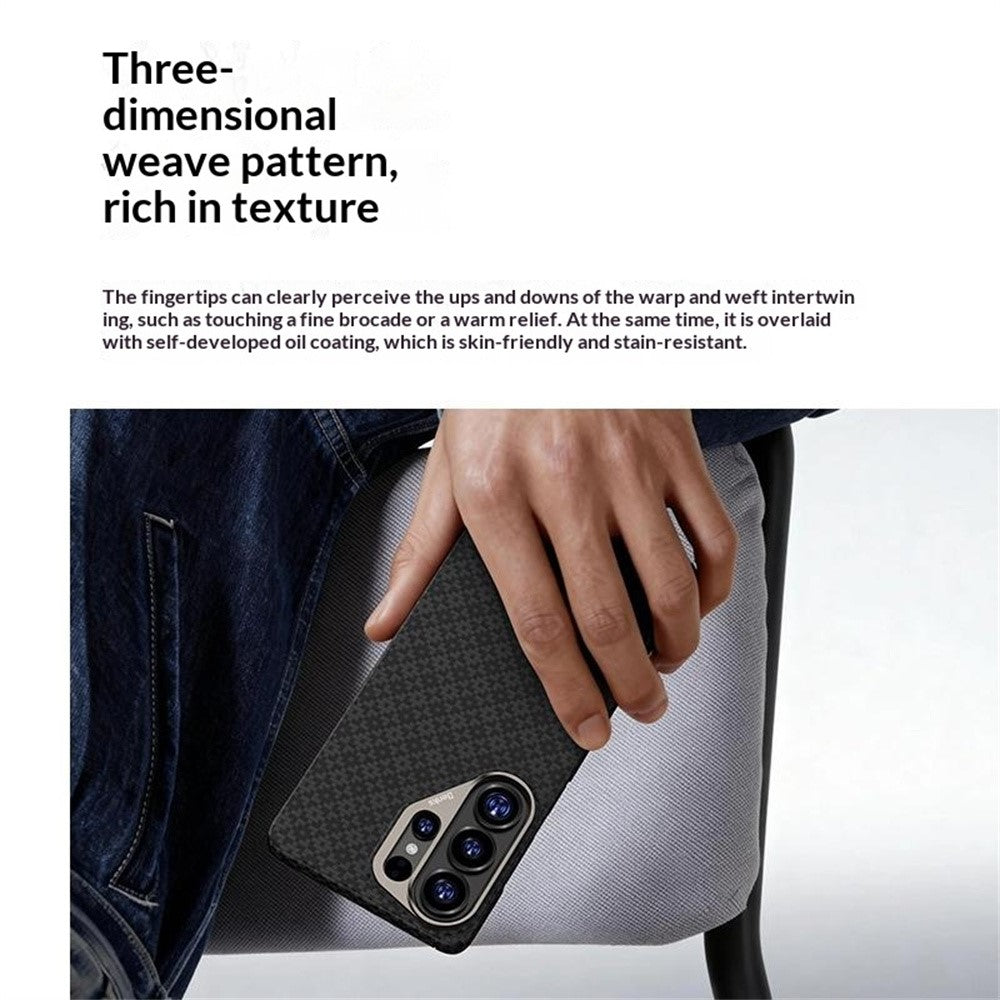 BENKS C1 For Samsung Galaxy S26 Ultra Magnetic Case Aramid Fiber Diamond Texture Woven Phone Cover
