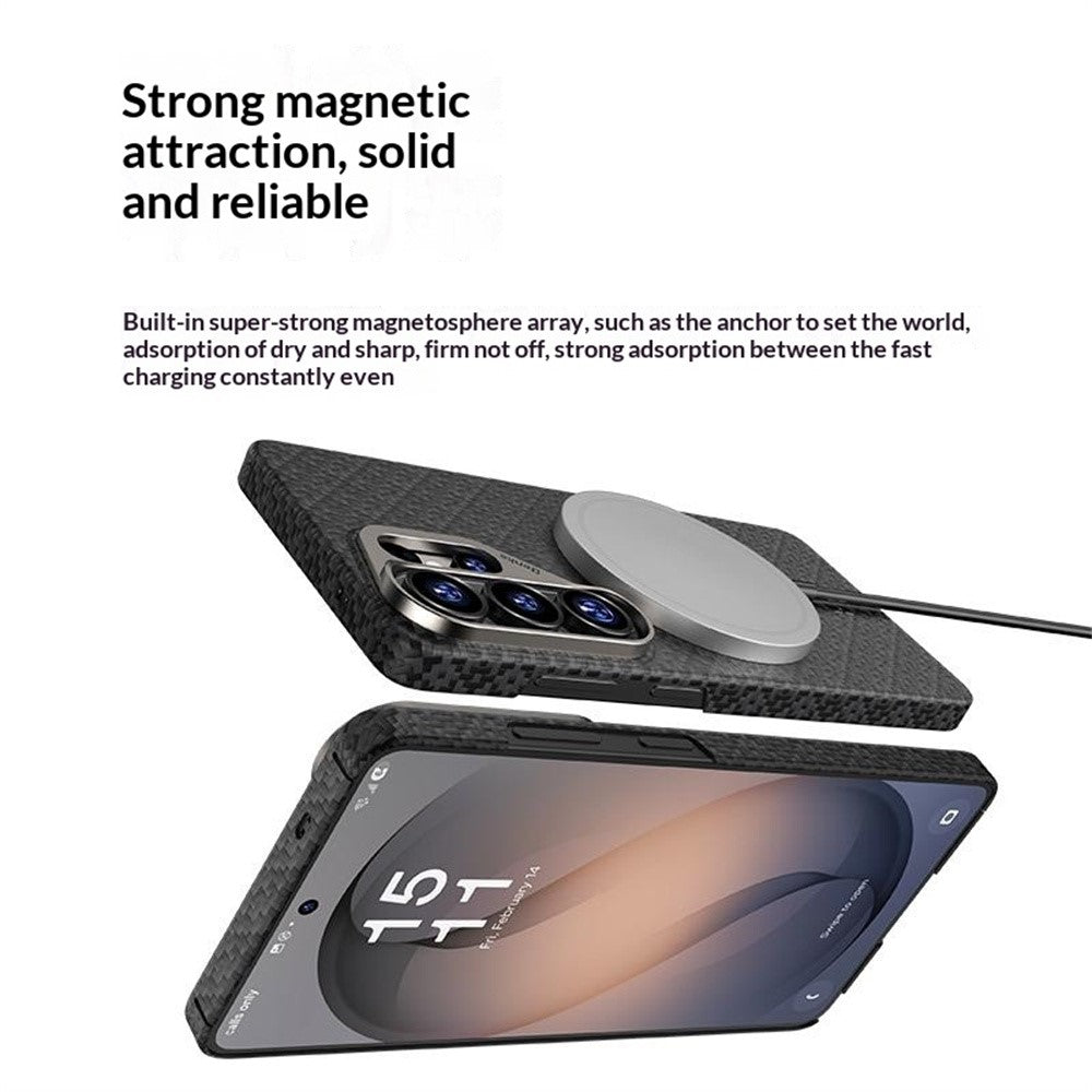 BENKS C1 For Samsung Galaxy S26 Ultra Magnetic Case Aramid Fiber Diamond Texture Woven Phone Cover