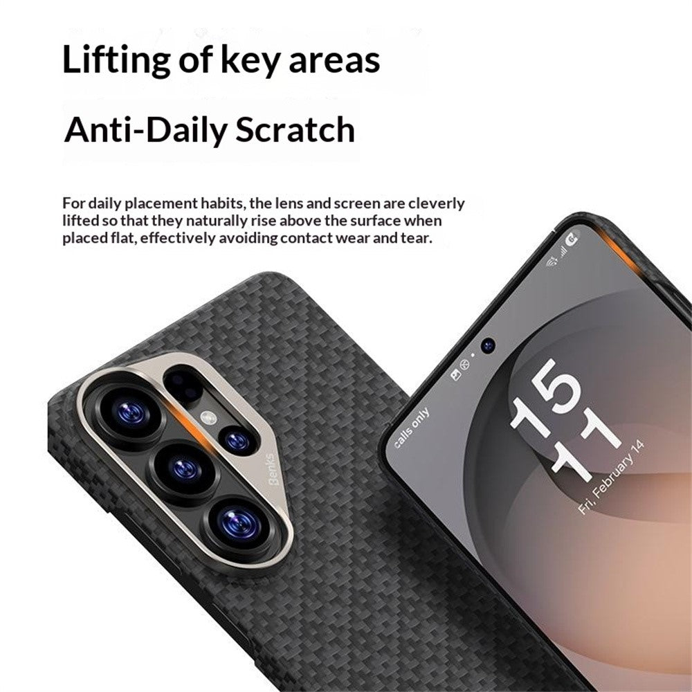 BENKS C1 For Samsung Galaxy S26 Ultra Magnetic Case Aramid Fiber Diamond Texture Woven Phone Cover
