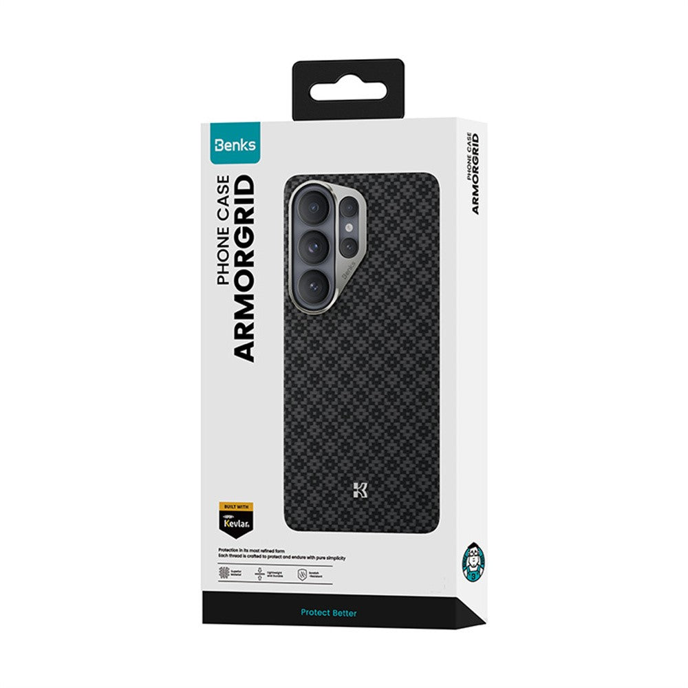 BENKS C1 For Samsung Galaxy S26 Ultra Magnetic Case Aramid Fiber Diamond Texture Woven Phone Cover