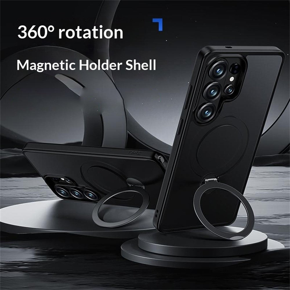 BENKS for Samsung Galaxy S26 Ultra Magnetic Case Rotary Ring Kickstand TPU + PC Phone Cover
