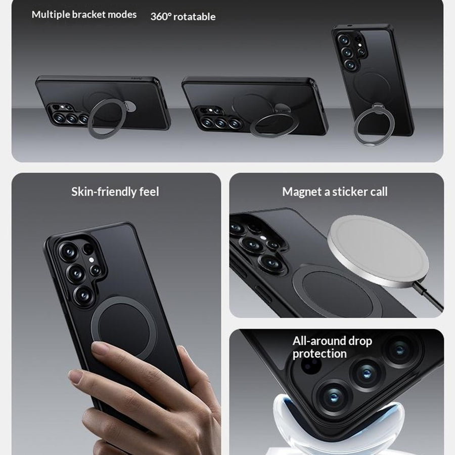BENKS for Samsung Galaxy S26 Ultra Magnetic Case Rotary Ring Kickstand TPU + PC Phone Cover