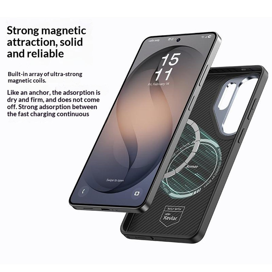 BENKS Y2 for Samsung Galaxy S26 Ultra Magnetic Case 600D Aramid Fiber PC + TPU Phone Cover
