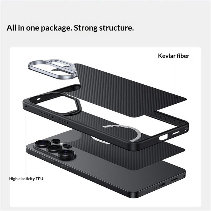 BENKS Y2 for Samsung Galaxy S26 Ultra Magnetic Case 600D Aramid Fiber PC + TPU Phone Cover