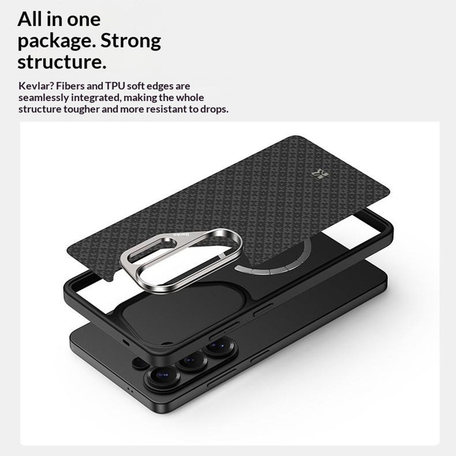 BENKS Y2 for Samsung Galaxy S26 Ultra Magnetic Case Woven Texture Aramid Fiber TPU Phone Cover
