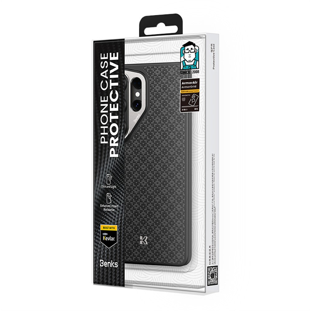 BENKS Y2 for Samsung Galaxy S26 Ultra Magnetic Case Woven Texture Aramid Fiber TPU Phone Cover