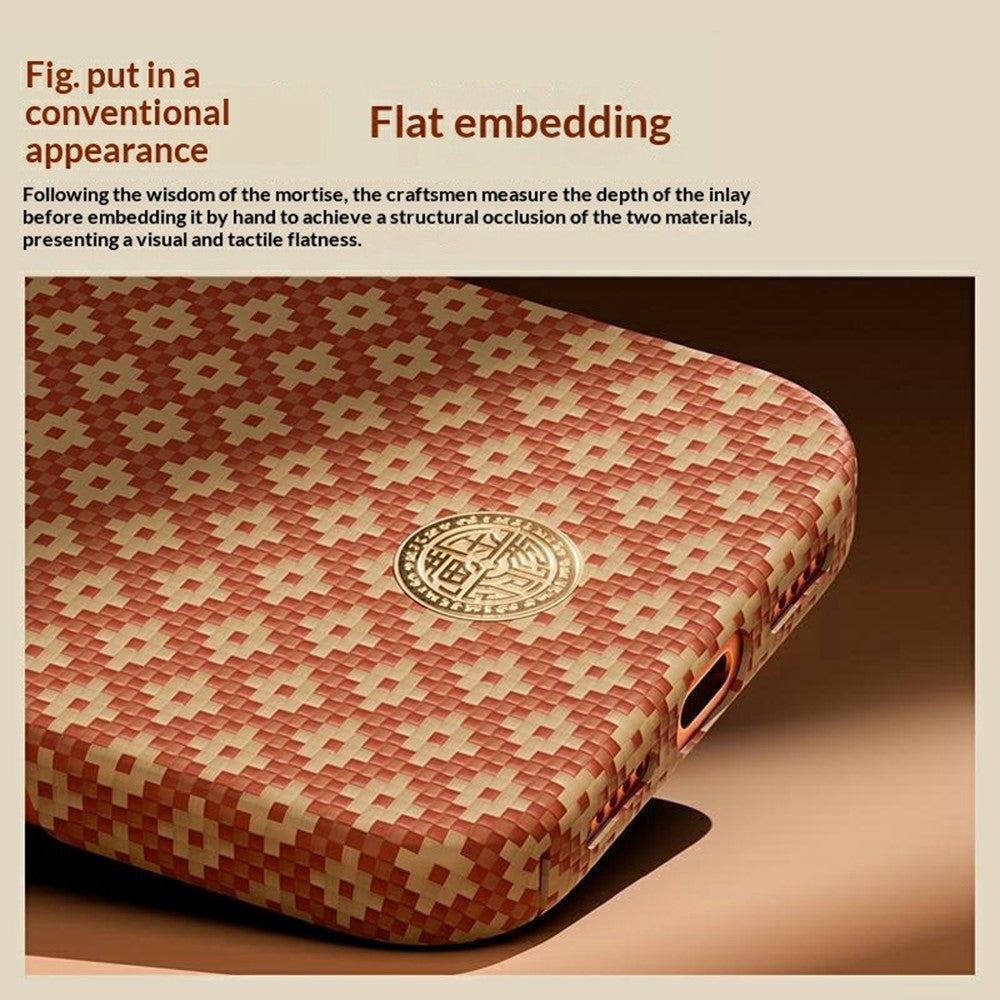 BENKS For iPhone 18 Pro Max / 17 Pro Max Magnetic Case Aramid Fiber Phone Cover with Cultural Gold Emblem