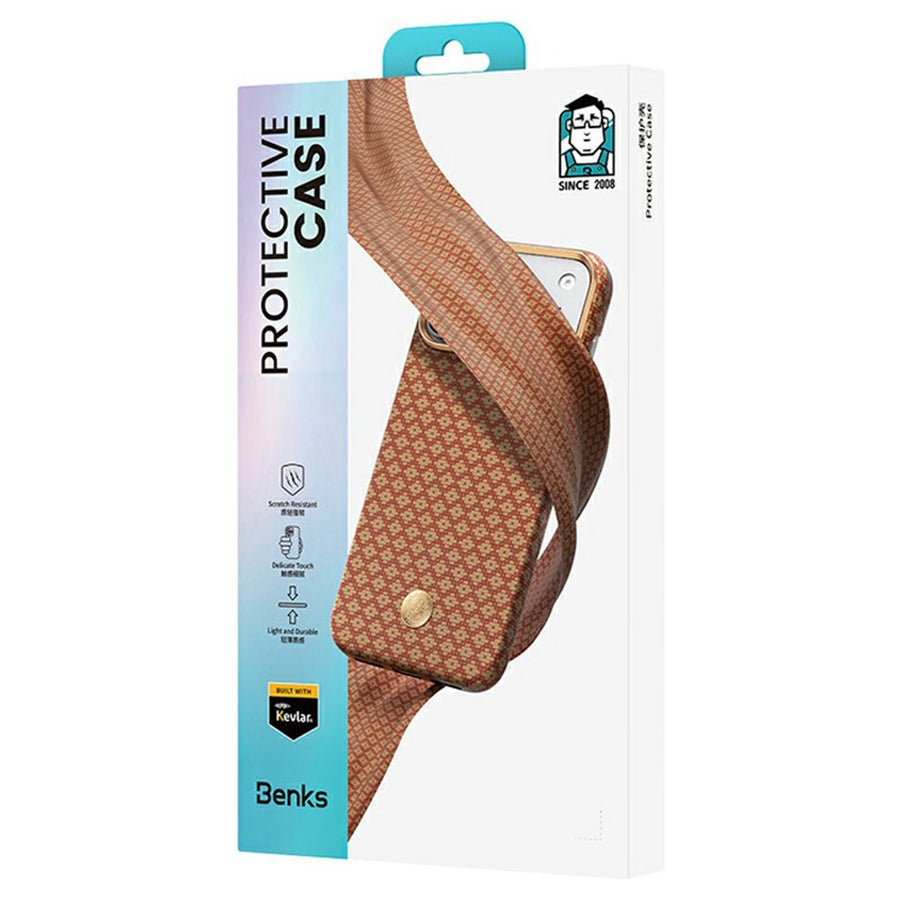 BENKS For iPhone 18 Pro Max / 17 Pro Max Magnetic Case Aramid Fiber Phone Cover with Cultural Gold Emblem