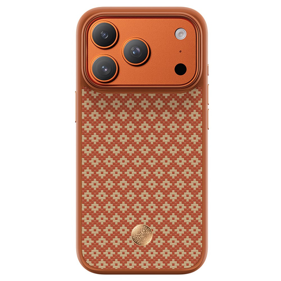 BENKS for iPhone 18 Pro / 17 Pro Magnetic Case Aramid Fiber Shockproof Cover with Golden Badge Decor