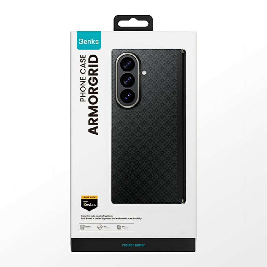 BENKS For Samsung Galaxy Z Fold8 ArmorGrid Magnetic Phone Case 3D Woven Texture Aramid Fiber Cover
