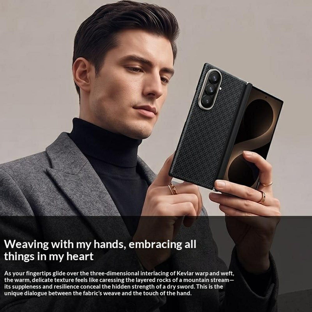 BENKS For Samsung Galaxy Z Fold8 Ultra ArmorGrid Magnetic Phone Case 3D Woven Texture Aramid Fiber Cover