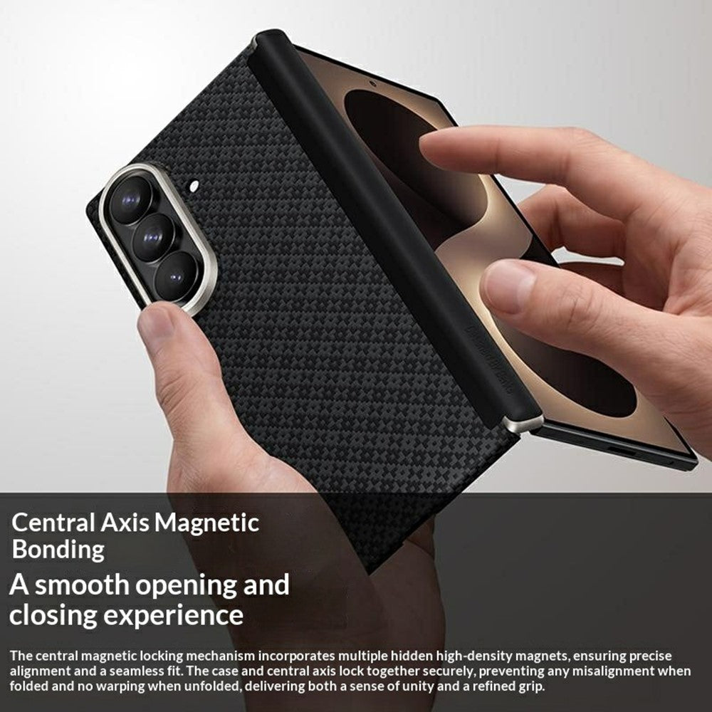 BENKS For Samsung Galaxy Z Fold8 Ultra ArmorGrid Magnetic Phone Case 3D Woven Texture Aramid Fiber Cover