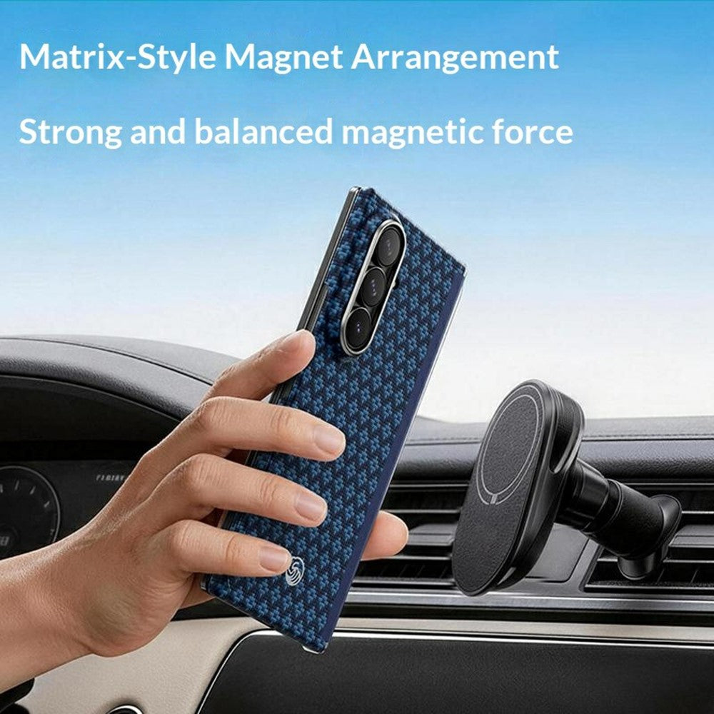 BENKS for Samsung Galaxy Z Fold8 Ultra Magnetic Case Hinge Protection Woven Texture Aramid Fiber Protective Phone Cover