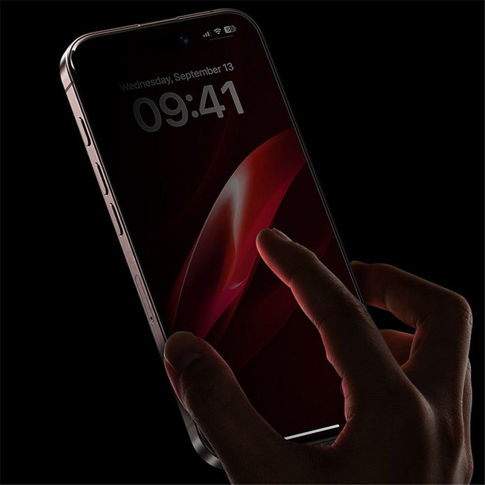 BENKS For iPhone 16 Pro Anti-Spy Screen Protector Zero Sense High Aluminium-Silicon Glass Film