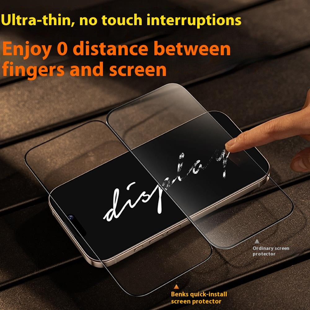 BENKS For iPhone 17 Pro Max HD Clear Screen Protector Hot Bending Full Glue Corning Gorilla Glass Film