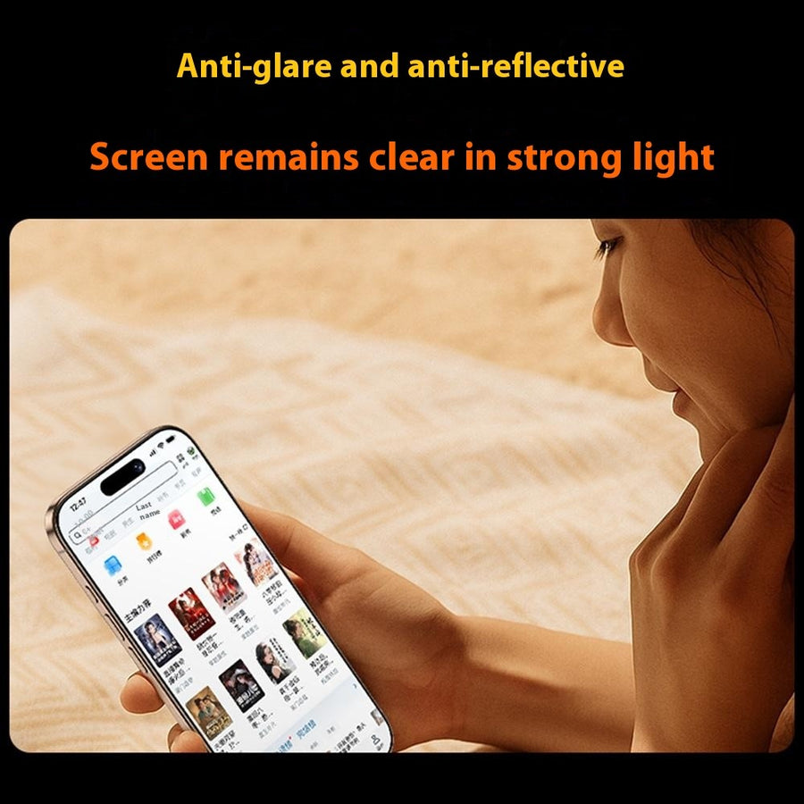 BENKS For iPhone 17 Pro Corning Gorilla Glass Screen Protector AR Anti Glare Hot Bending Full Glue Film
