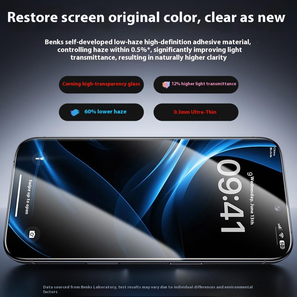 BENKS For iPhone 17 Pro Edge-Less Corning Gorilla Glass Ultra Clear Screen Protector
