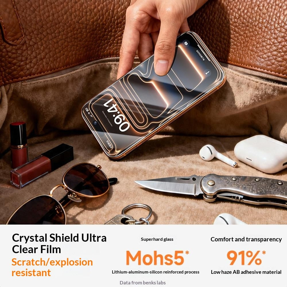 BENKS for iPhone 17 Pro Screen Protector Anti-Scratch Lithium Aluminium-silicon Glass Eye-Friendly HD Film
