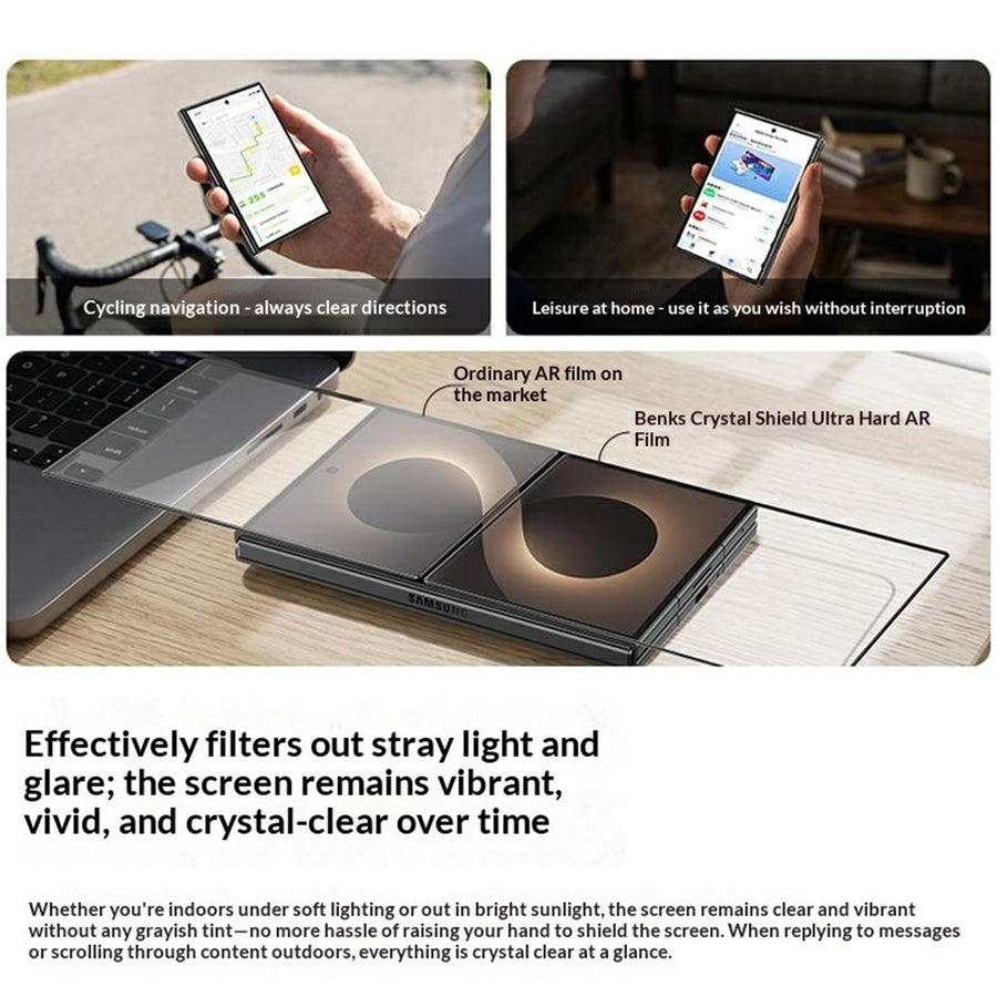 BENKS For Samsung Galaxy Z Fold8 Lithium Aluminium-silicon Glass Full Screen Protector 9H Hardness Anti-Reflective Film