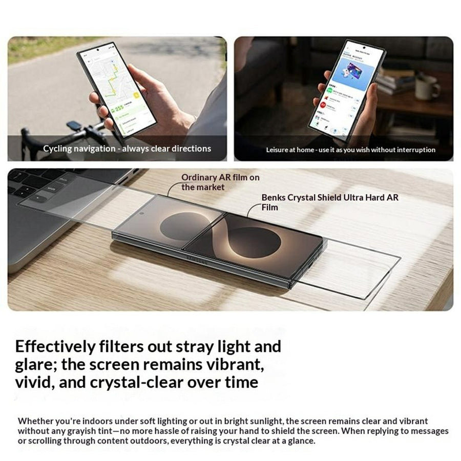 BENKS For Samsung Galaxy Z Fold8 Ultra Lithium Aluminium-silicon Glass Full Screen Protector 9H Hardness Anti-Reflective Film