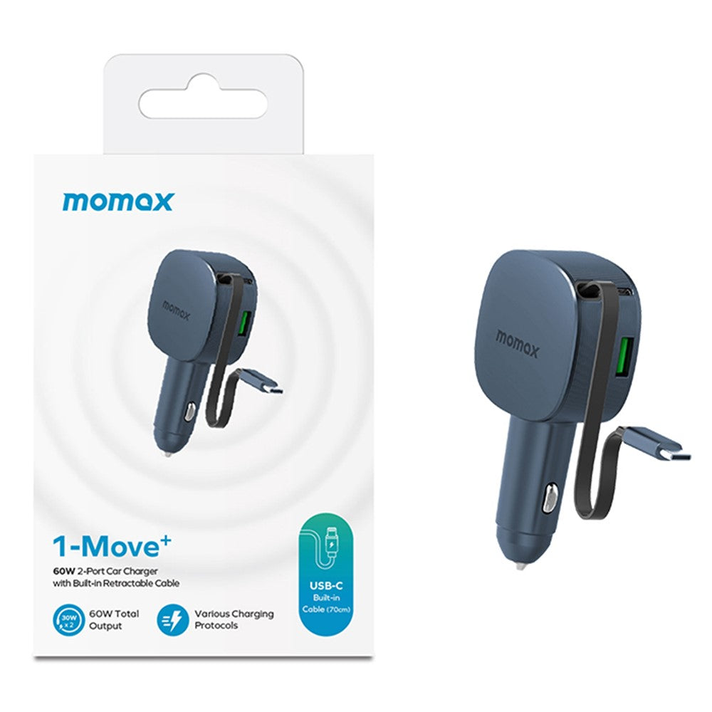 MOMAX 60W Car Car Charger 60W, Built-In Cable, photo 8