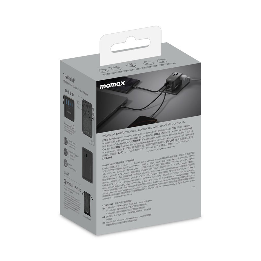MOMAX 1-World 2 Charger 100W, GaN Fast Charging, photo 15