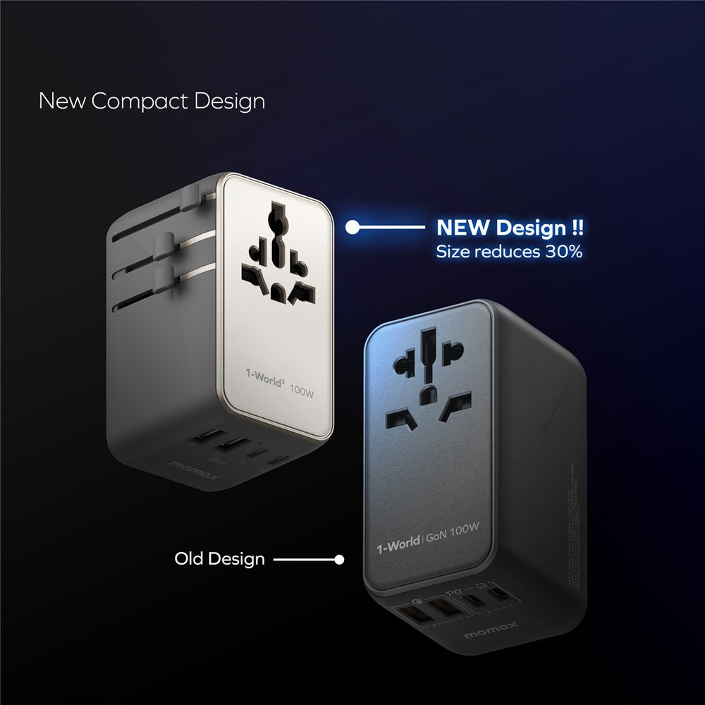 MOMAX 1-World 2 Charger 100W, GaN Fast Charging, photo 9