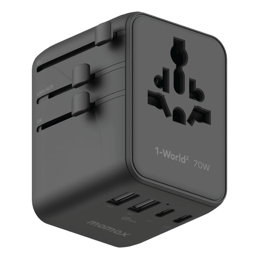 MOMAX 1-World 2 Charger 70W, GaN Fast Charging, photo 1