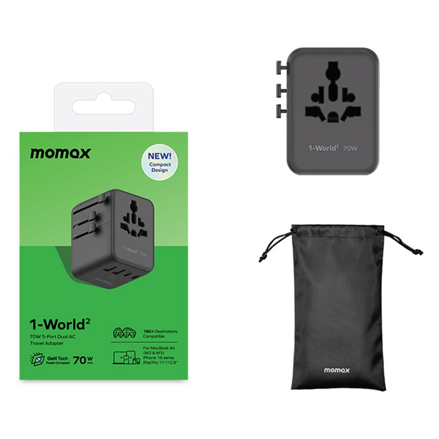 MOMAX 1-World 2 Charger 70W, GaN Fast Charging, photo 12
