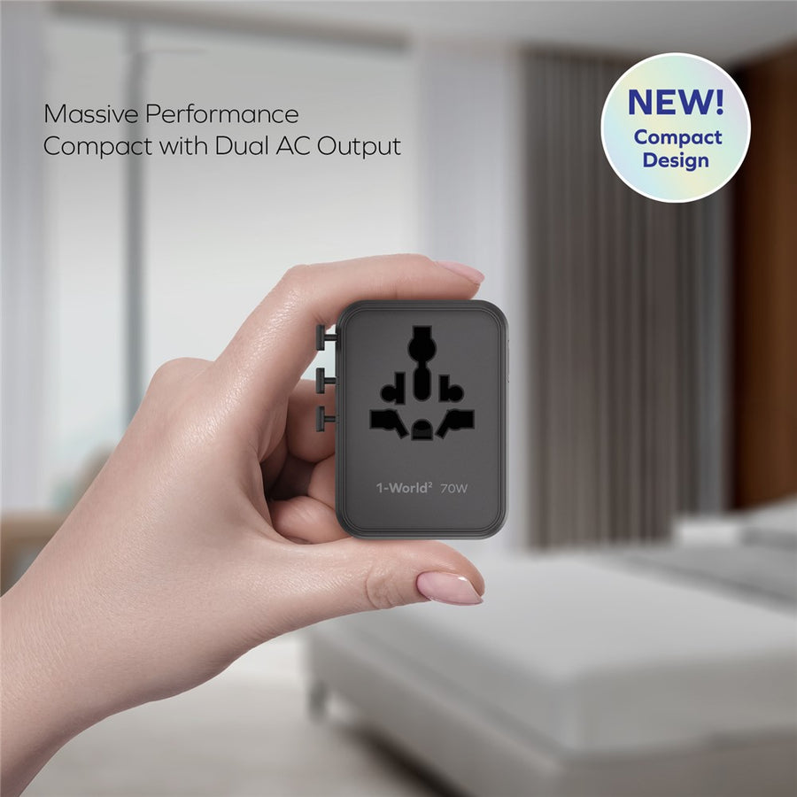 MOMAX 1-World 2 Charger 70W, GaN Fast Charging, photo 3