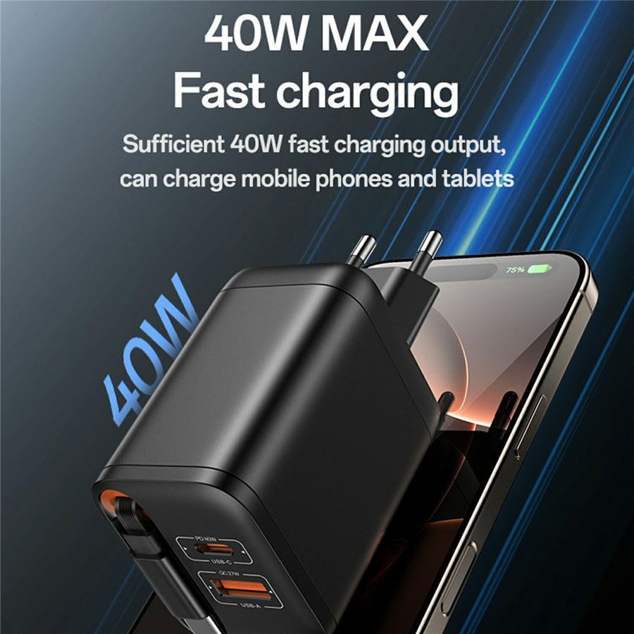 YESIDO YC99 40W Retractable Charger