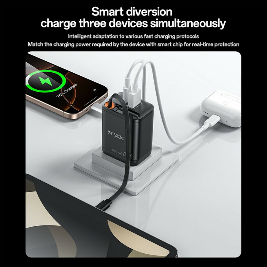 YESIDO YC99 40W Retractable Charger