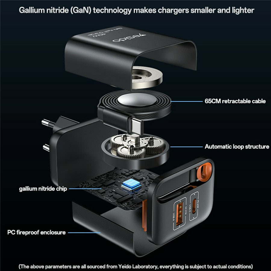 YESIDO YC99 40W Retractable Charger