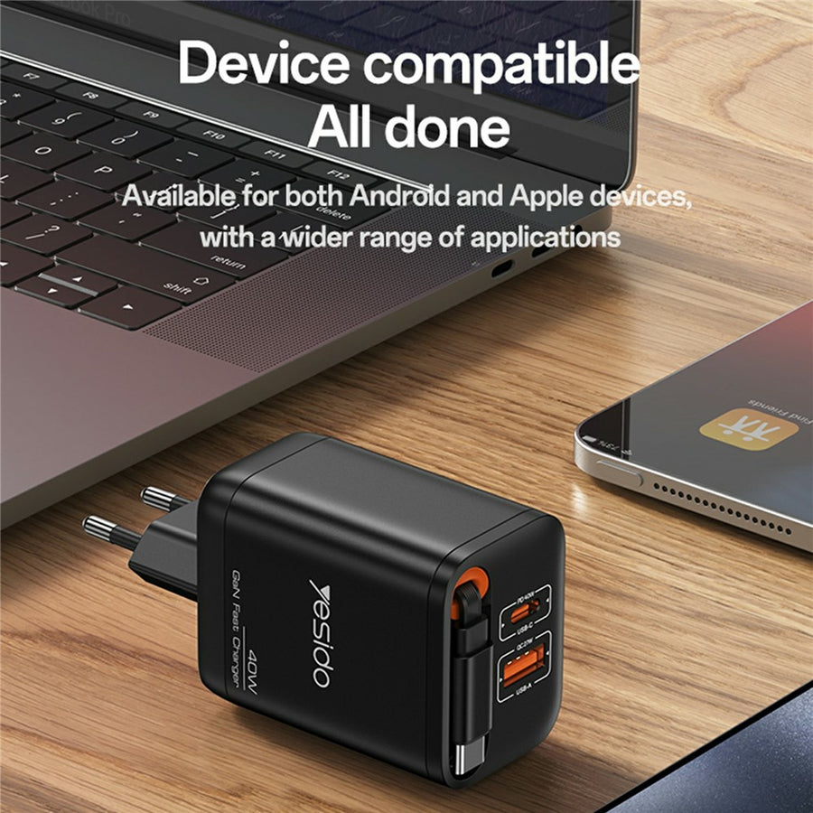 YESIDO YC99 40W Retractable Charger