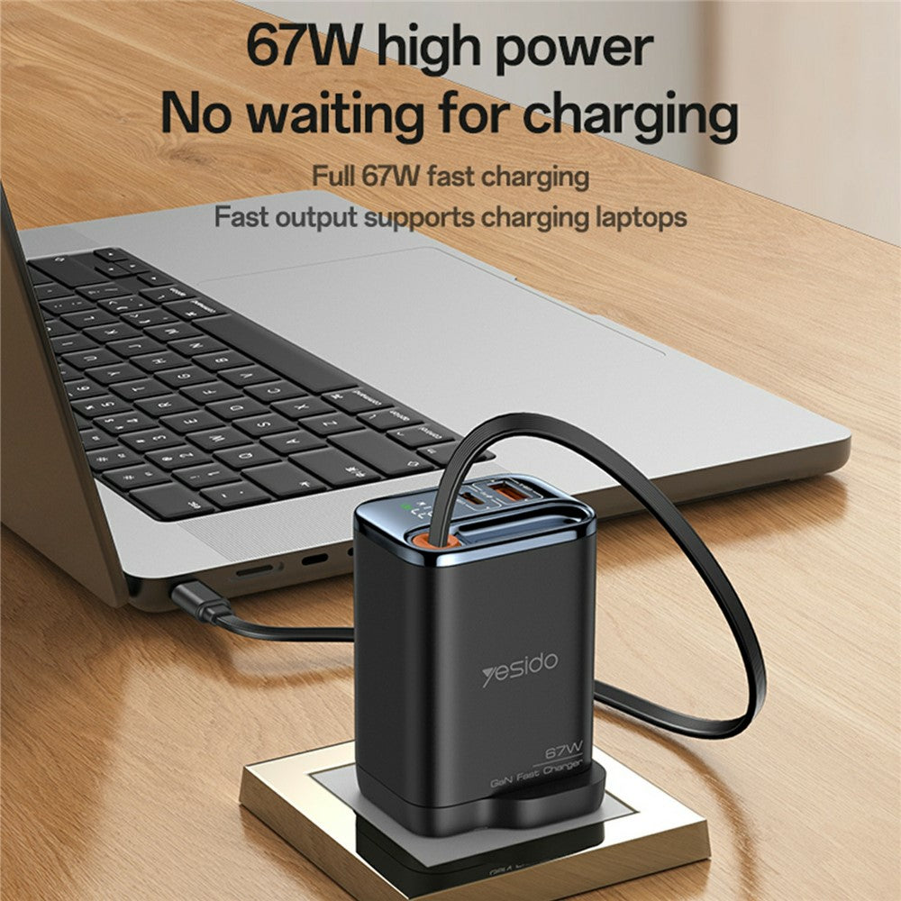 YESIDO YC146 67W Retractable Charger