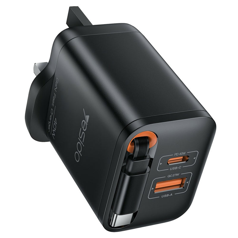 YESIDO YC145 40W Retractable Charger