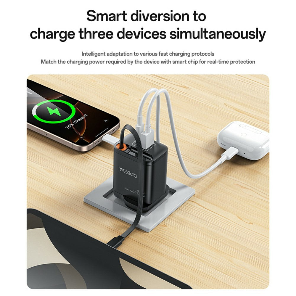 YESIDO YC145 40W Retractable Charger