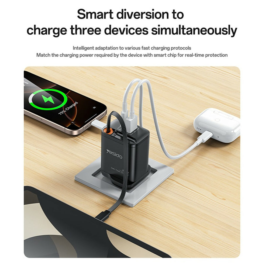 YESIDO YC145 40W Retractable Charger