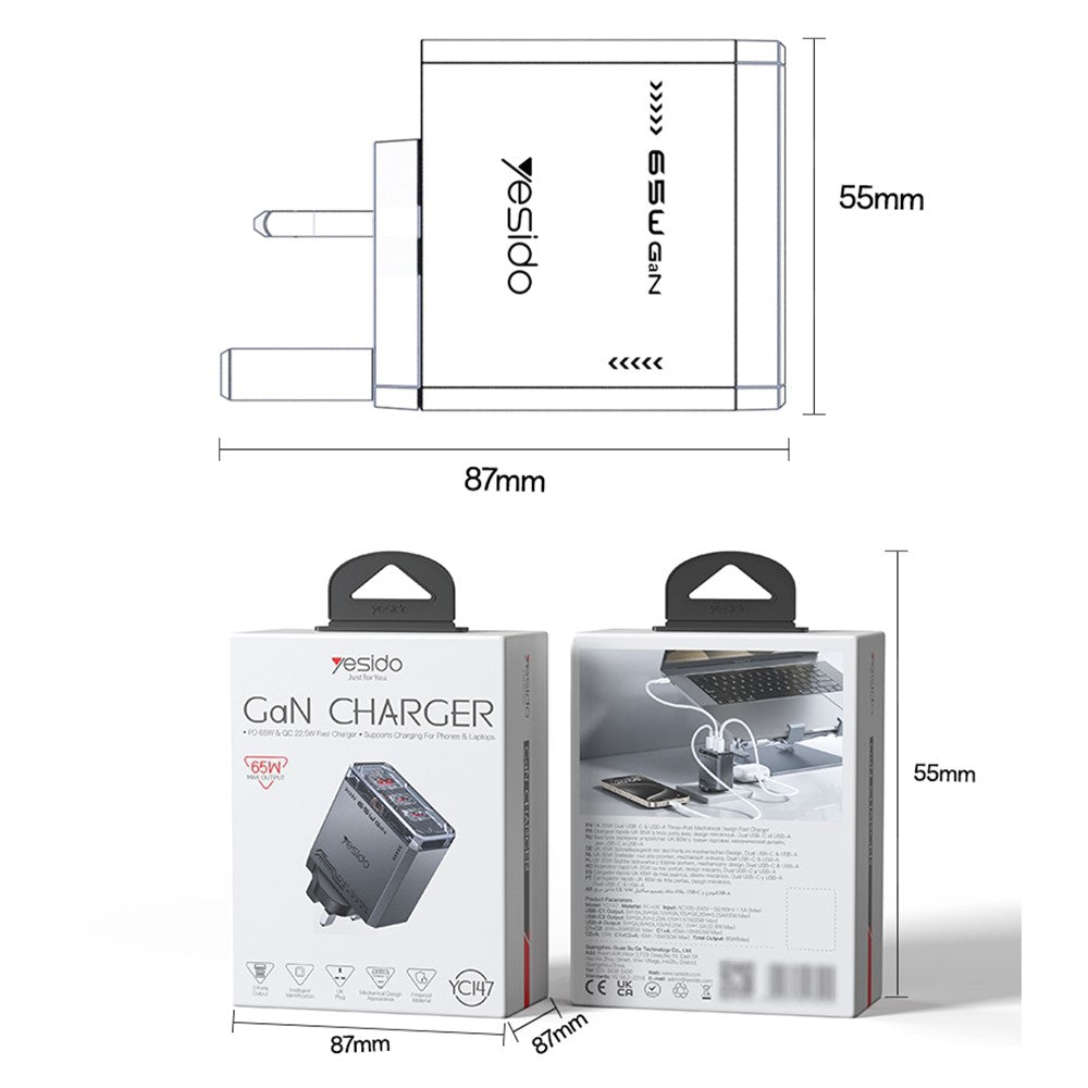 YESIDO YC147 65W Charger
