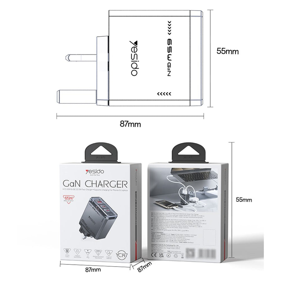 YESIDO YC147 65W Charger