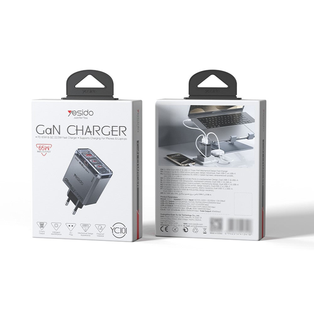 YESIDO YC101 65W Transparent Charger
