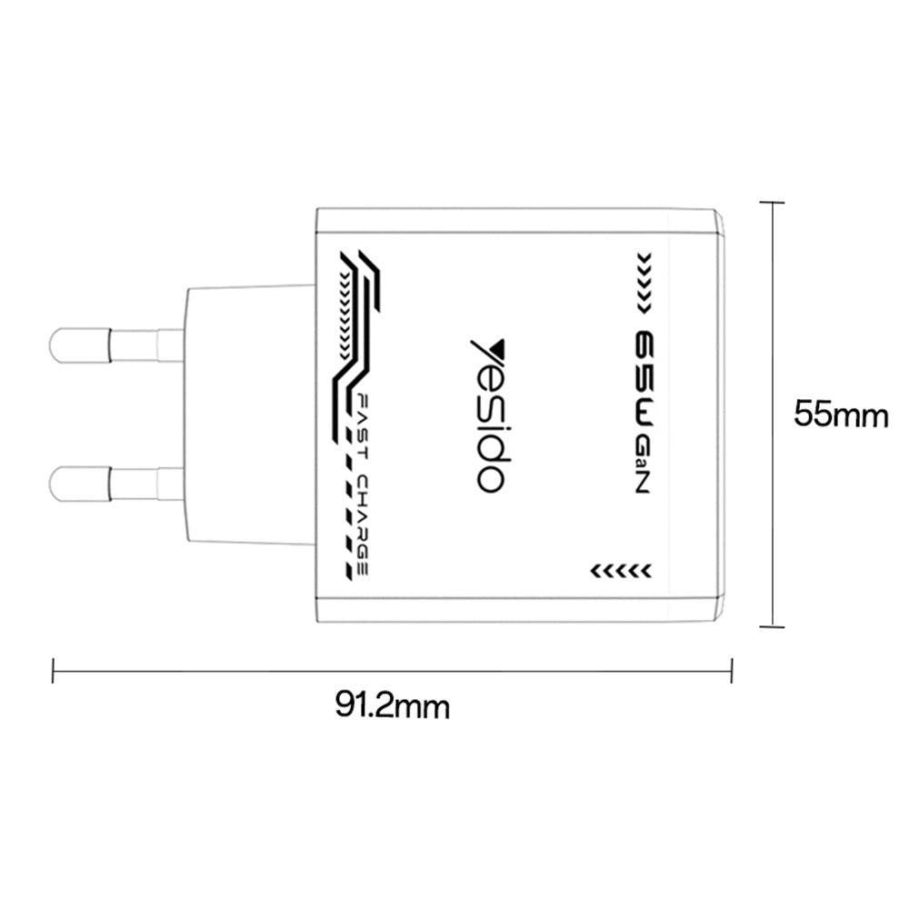 YESIDO YC101 65W Transparent Charger