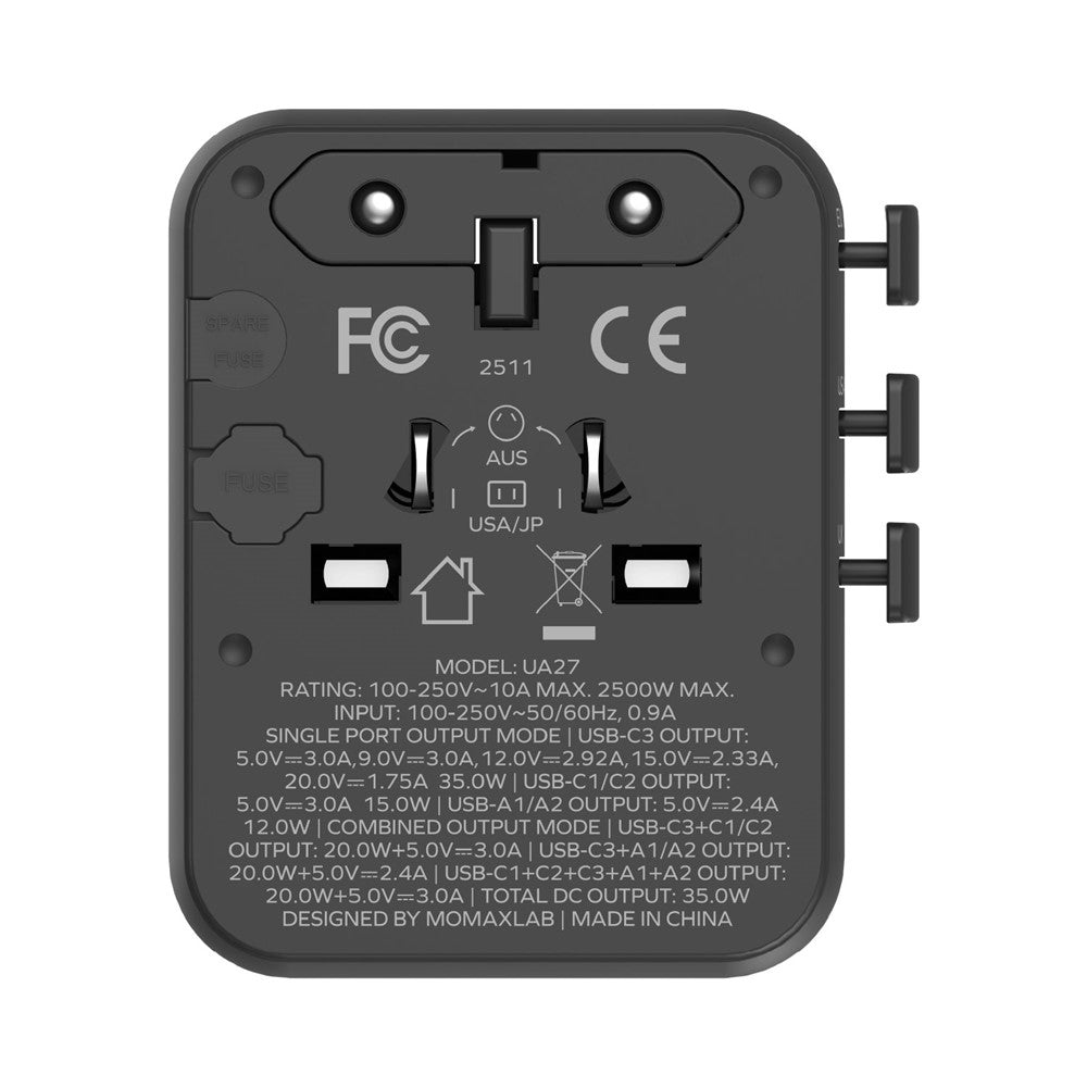 MOMAX UA27 1-World Charger 35W, GaN Fast Charging, photo 15