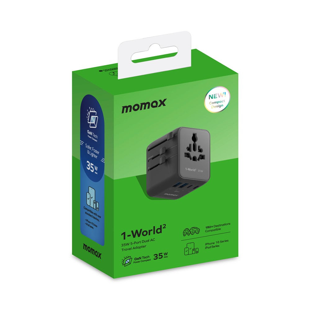 MOMAX UA27 1-World Charger 35W, GaN Fast Charging, photo 17