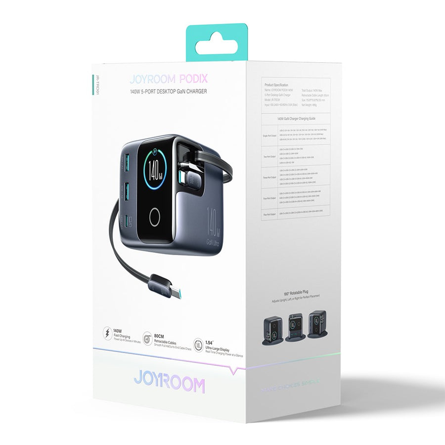JOYROOM JR-TRD01 140W GaN Desktop Charger, 5 Ports, photo 11